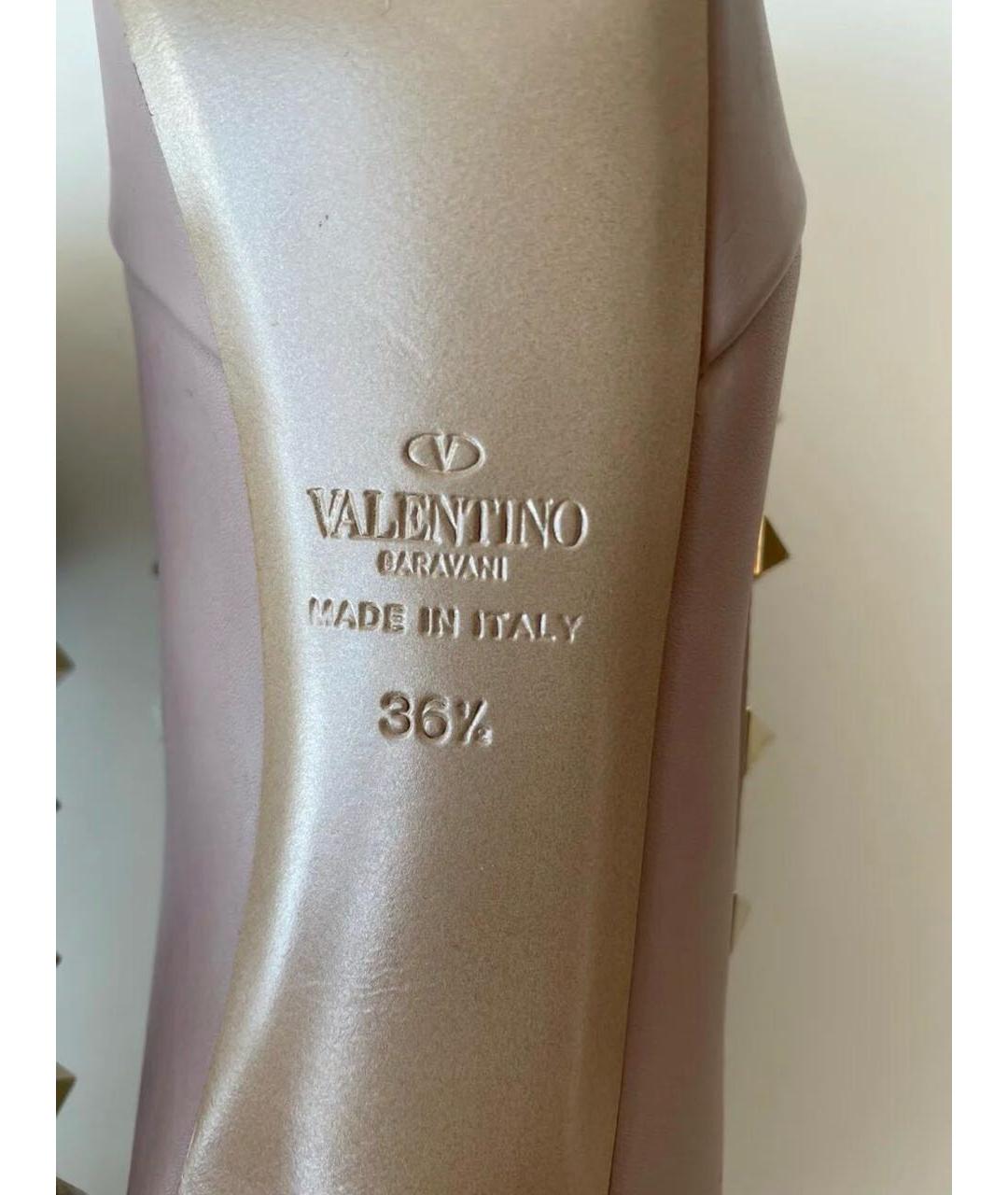 VALENTINO Бежевые кожаные туфли, фото 7