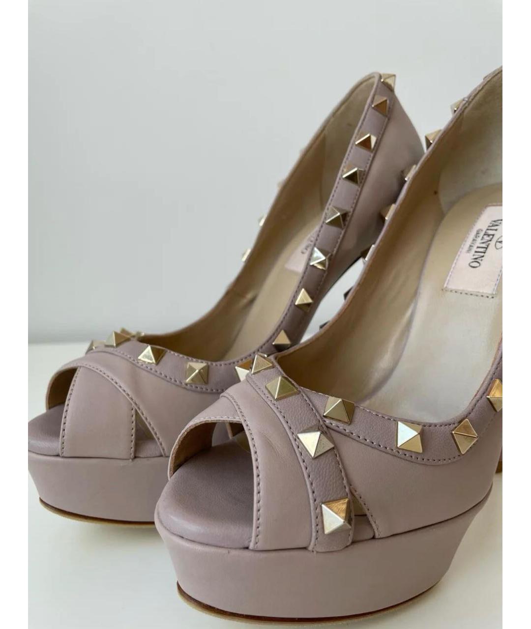 VALENTINO Бежевые кожаные туфли, фото 6