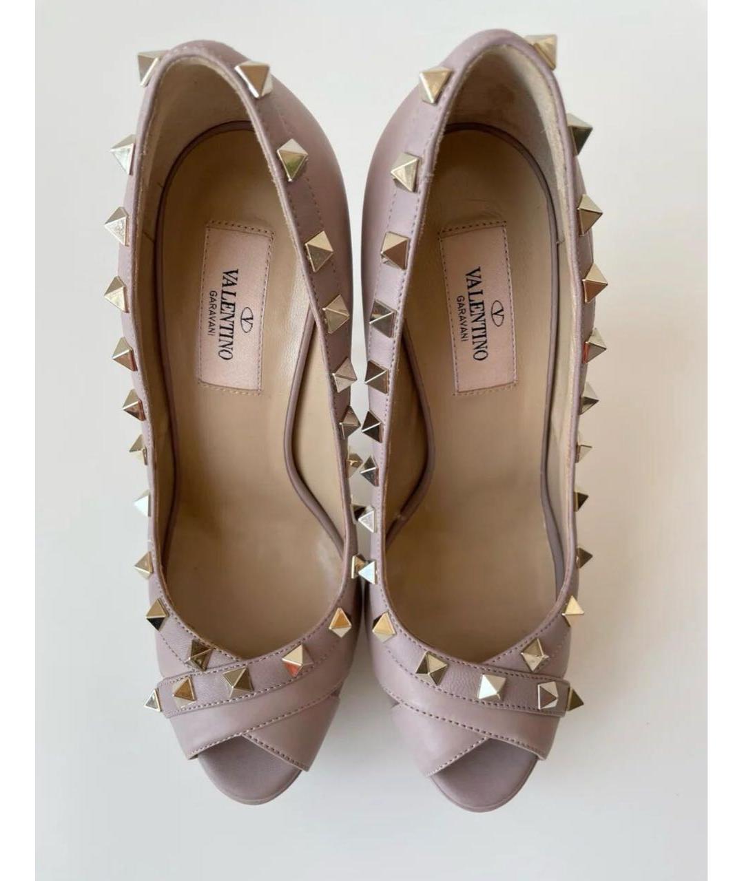 VALENTINO Бежевые кожаные туфли, фото 4