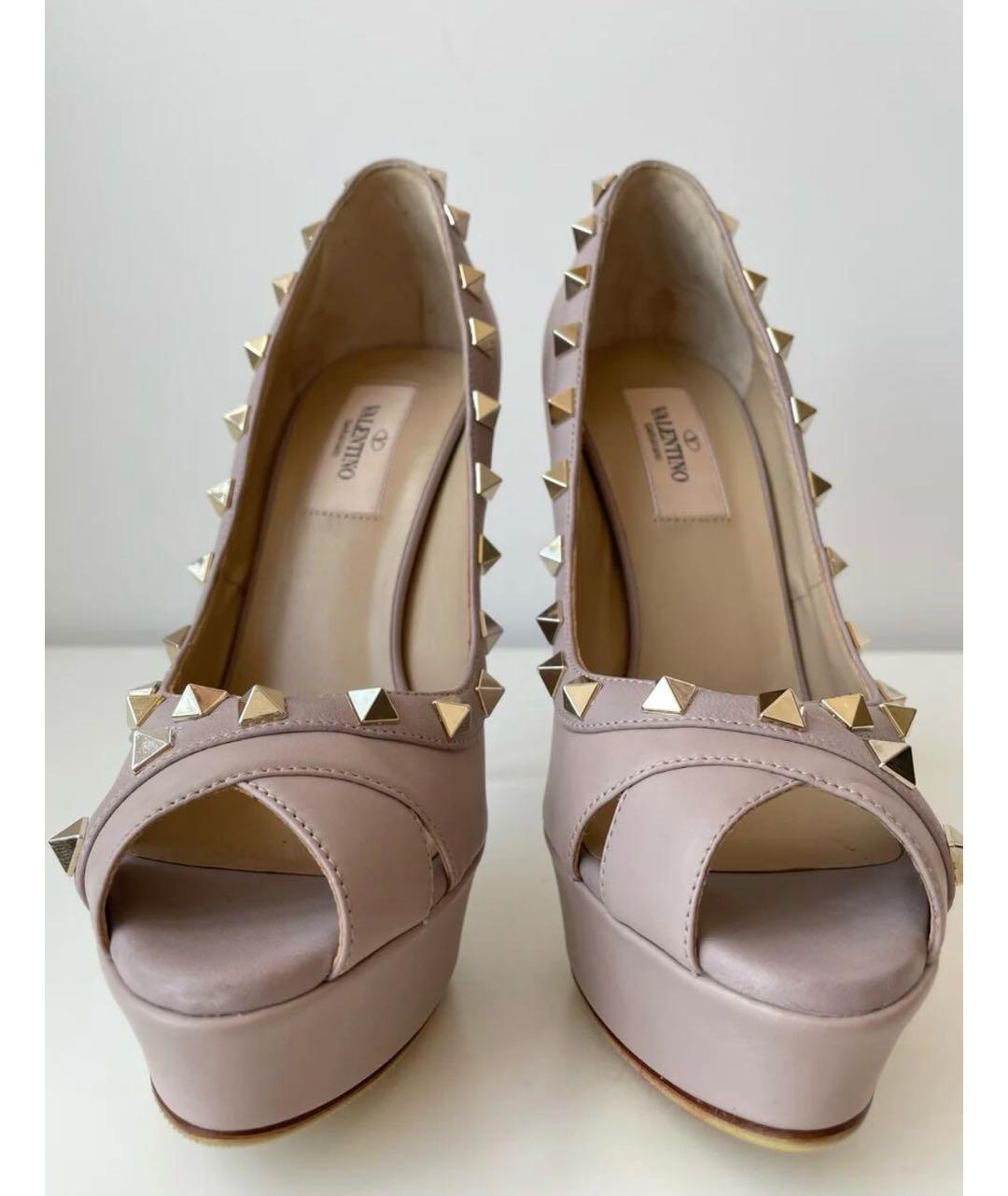 VALENTINO Бежевые кожаные туфли, фото 2