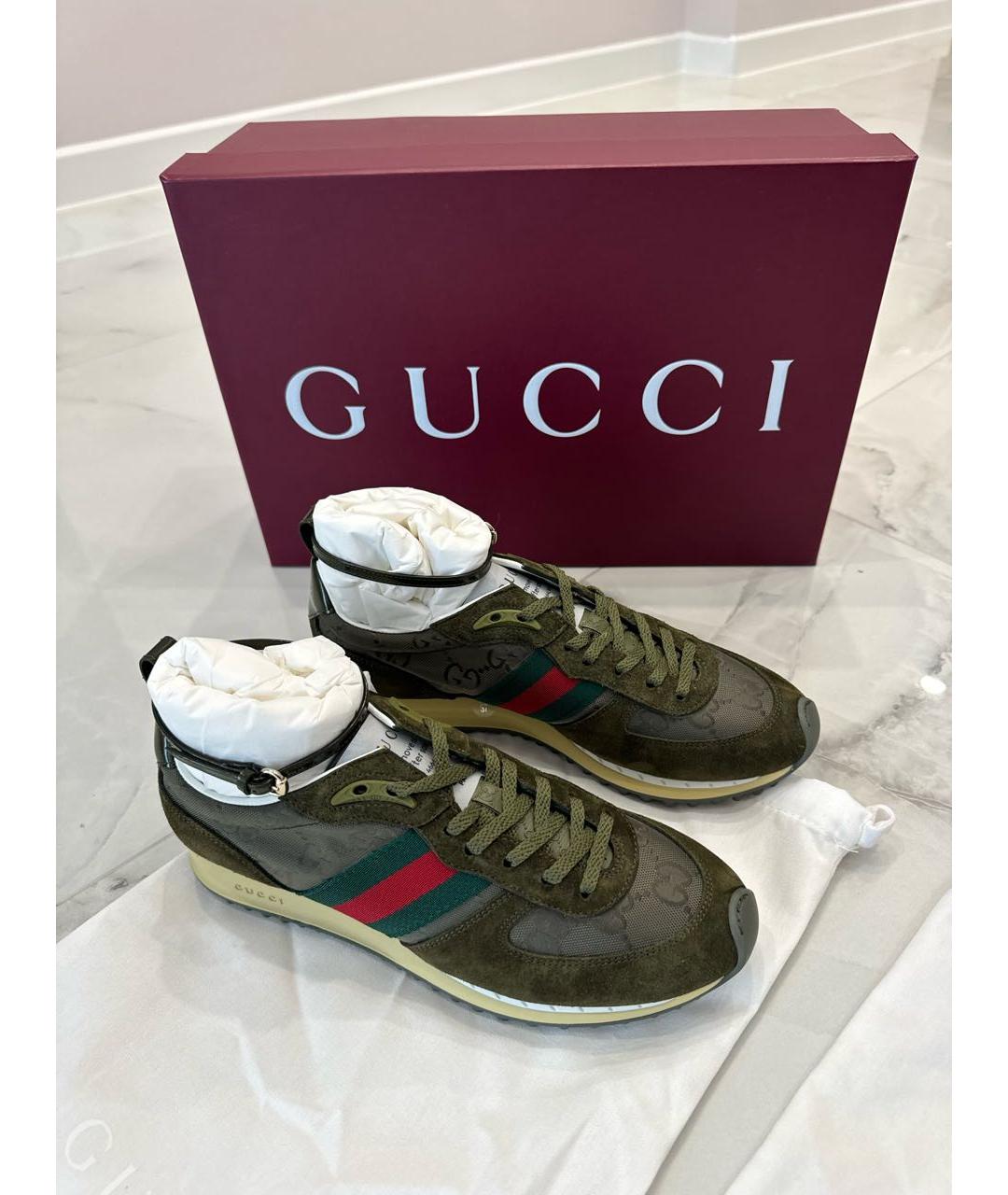 GUCCI Зеленые кроссовки, фото 2