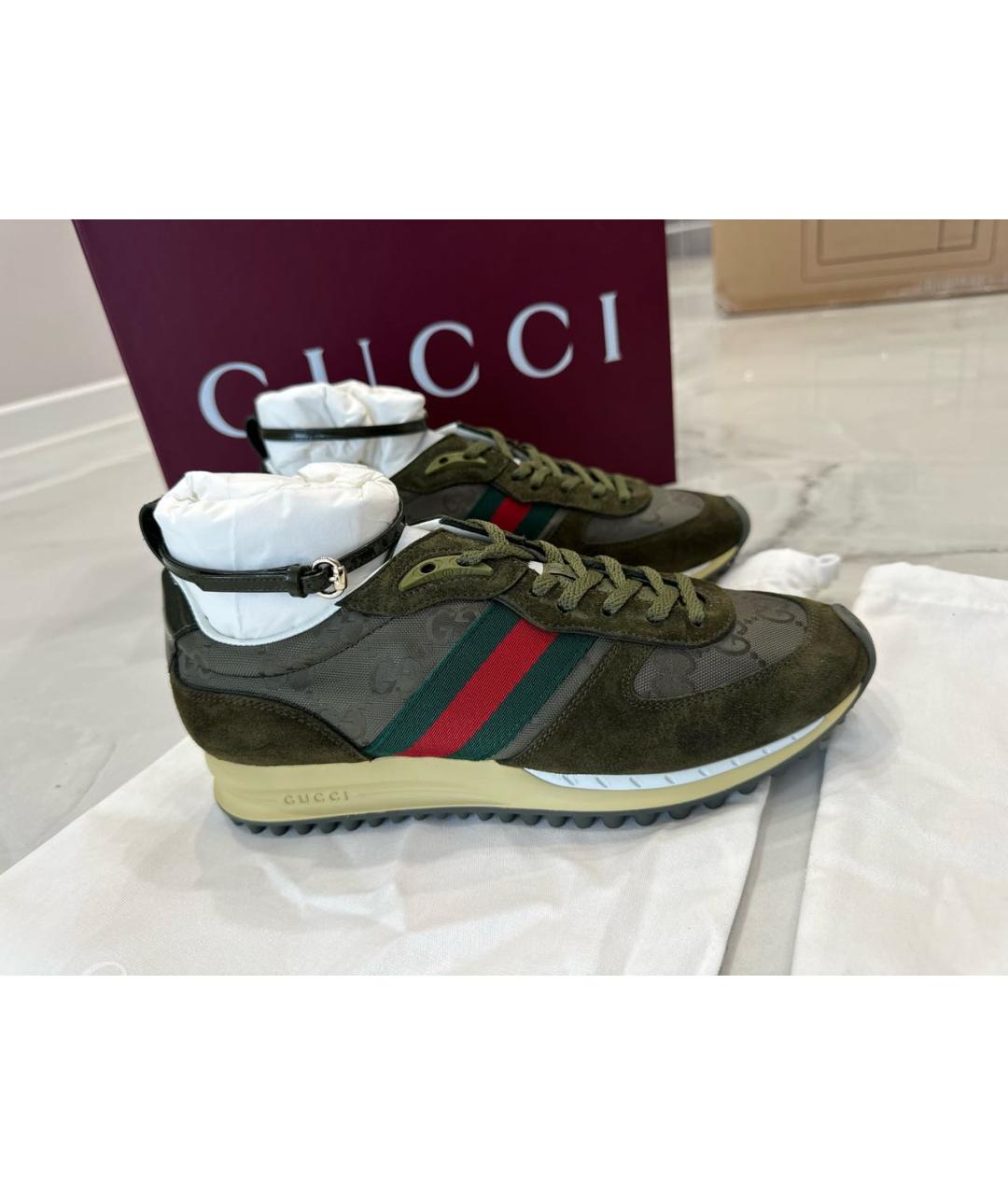 GUCCI Зеленые кроссовки, фото 5