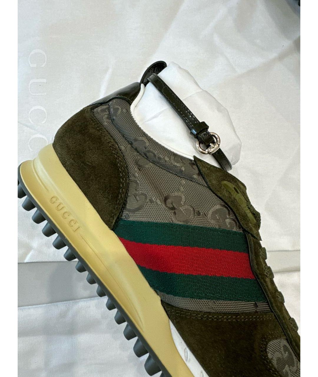 GUCCI Зеленые кроссовки, фото 4