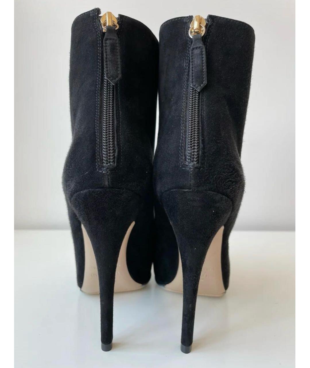 VALENTINO Черные замшевые полусапоги, фото 4