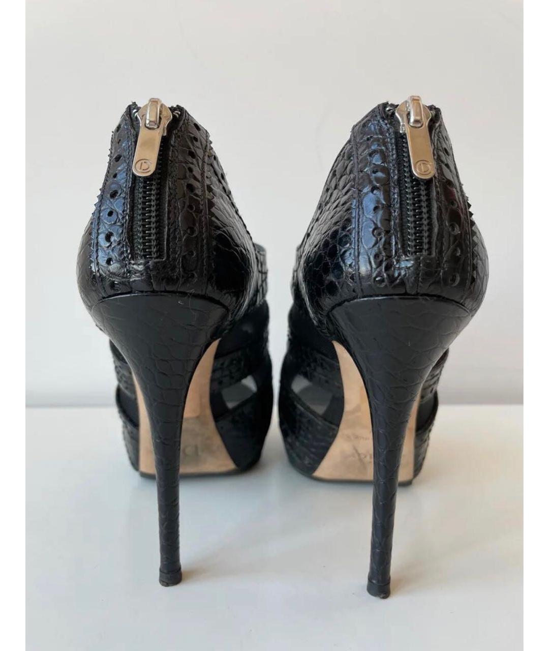 CHRISTIAN DIOR Черные кожаные туфли, фото 2