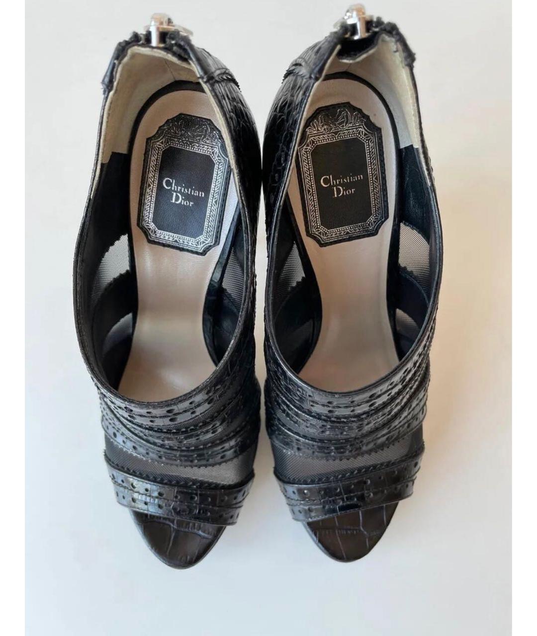 CHRISTIAN DIOR Черные кожаные туфли, фото 4