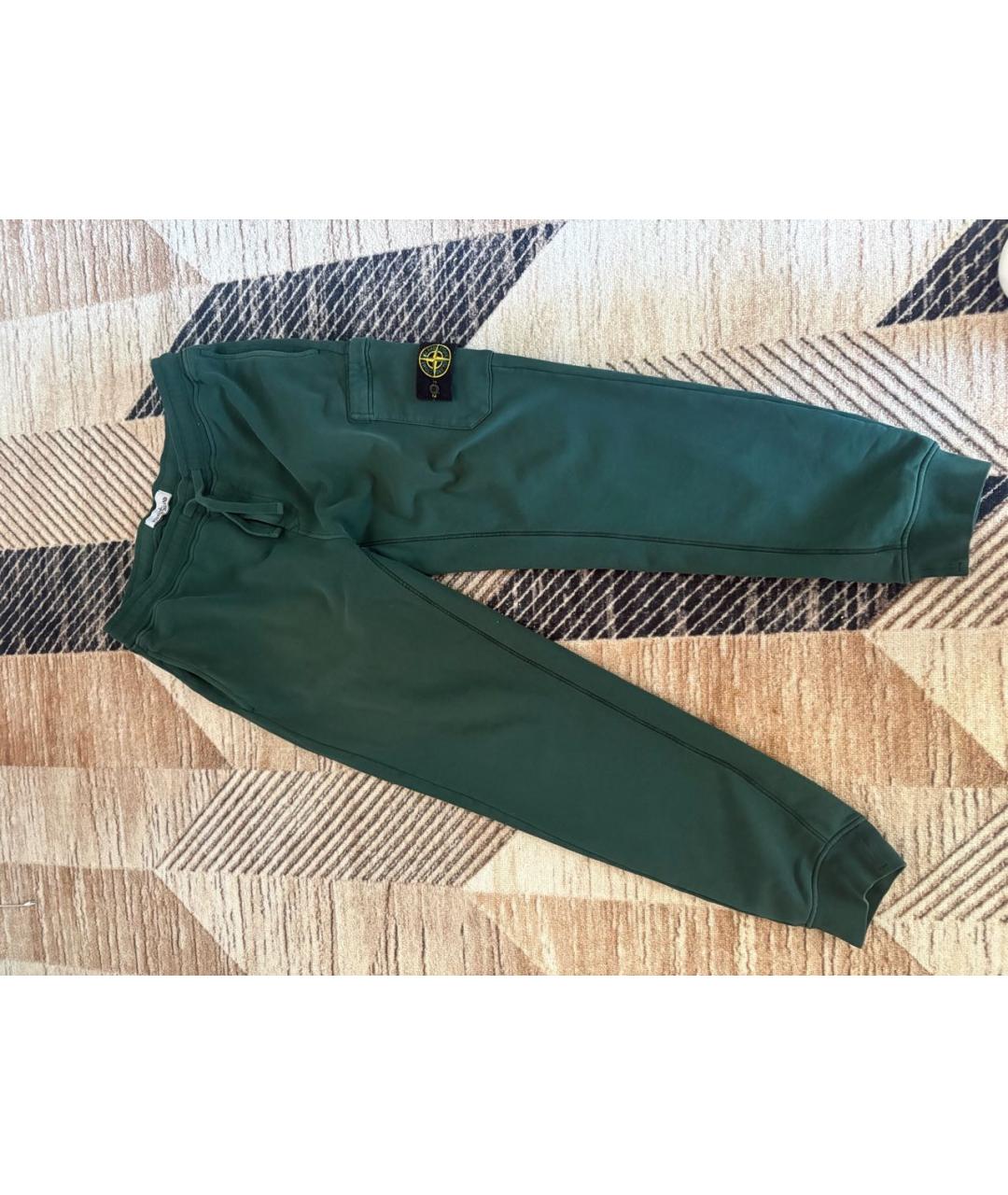 STONE ISLAND Зеленый хлопковый спортивный костюм, фото 5