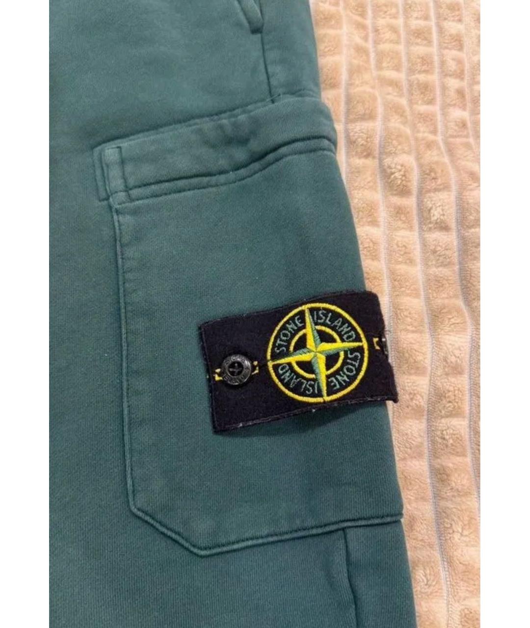 STONE ISLAND Зеленый хлопковый спортивный костюм, фото 3