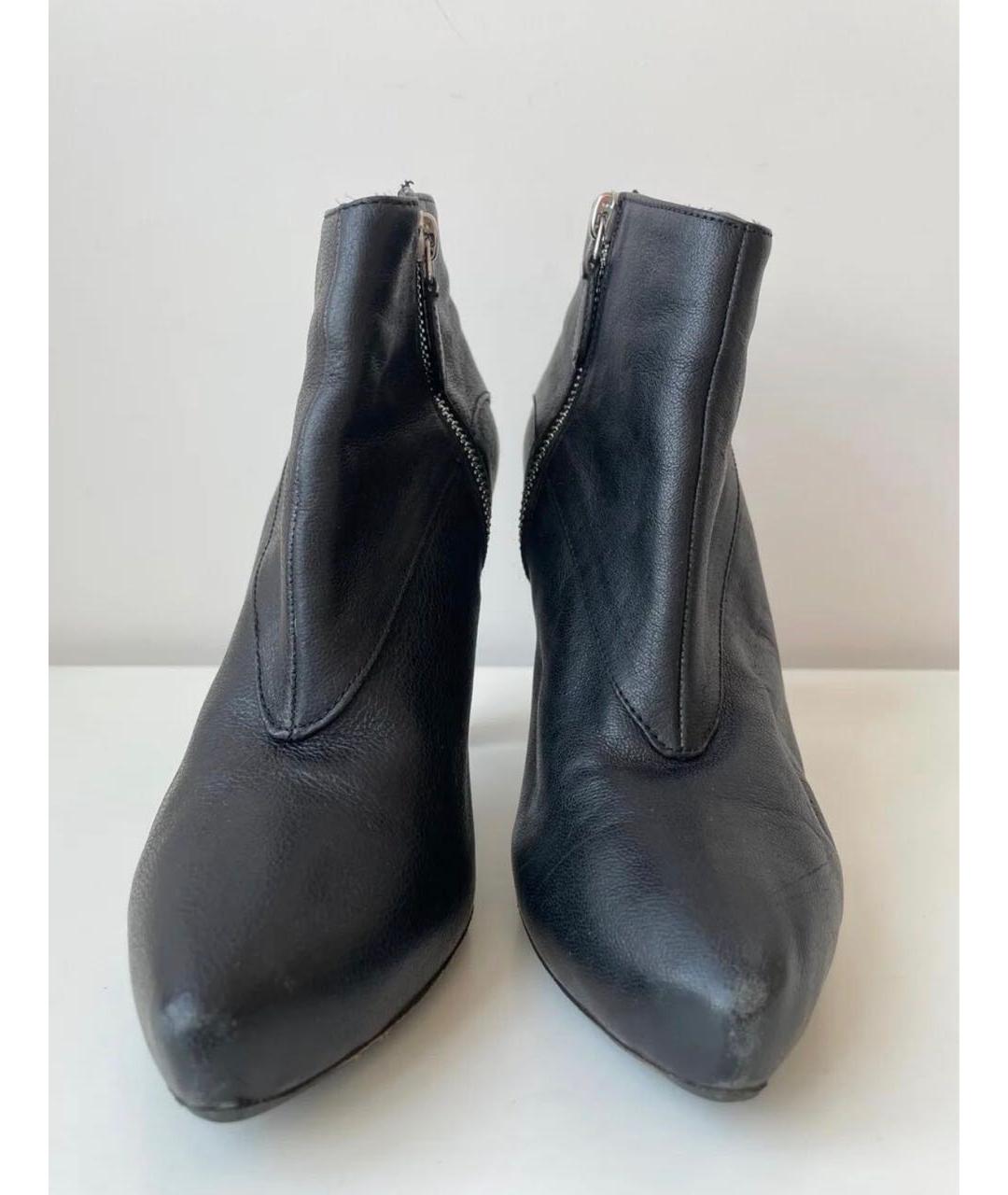 BALENCIAGA Черные кожаные ботильоны, фото 2