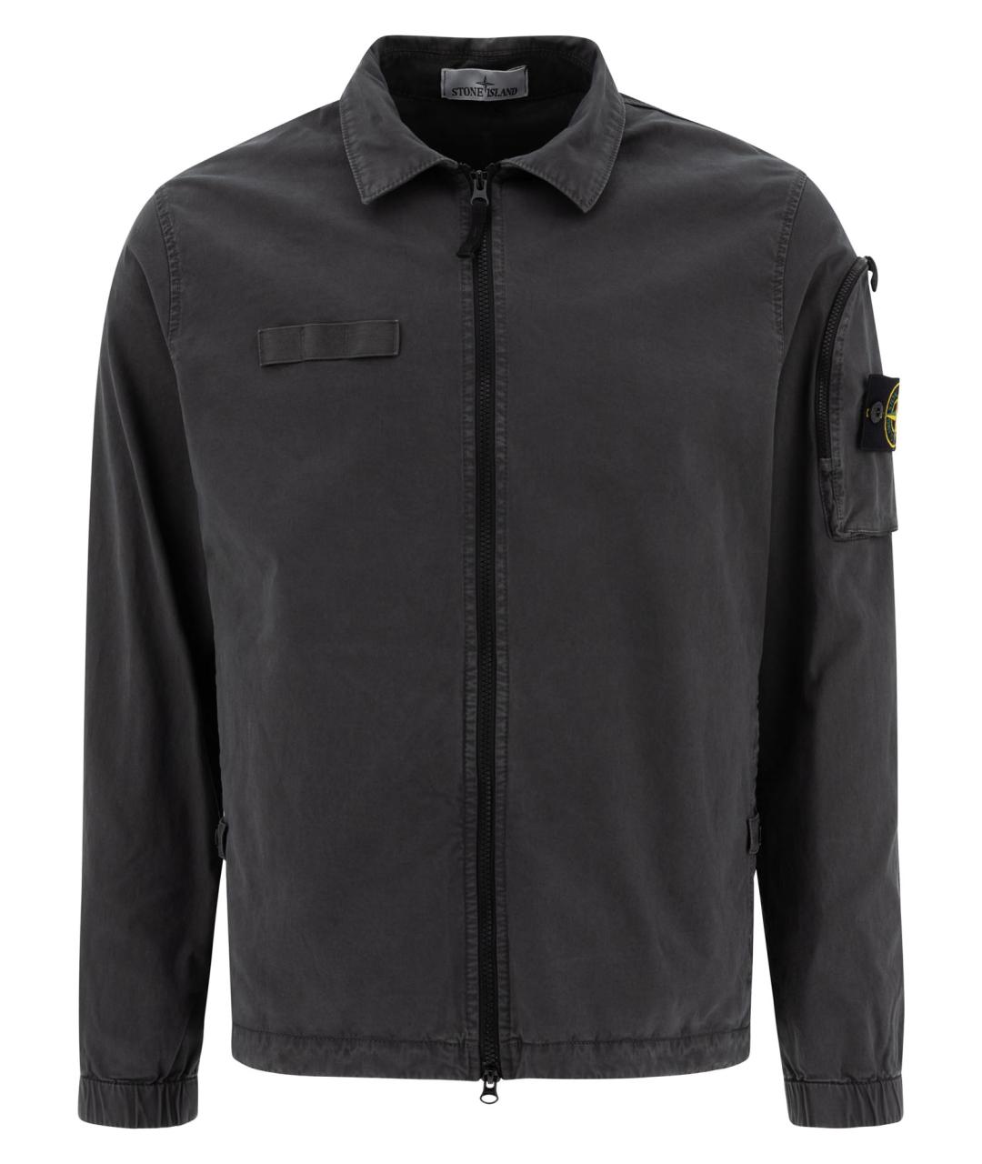 STONE ISLAND Серая хлопковая куртка, фото 1