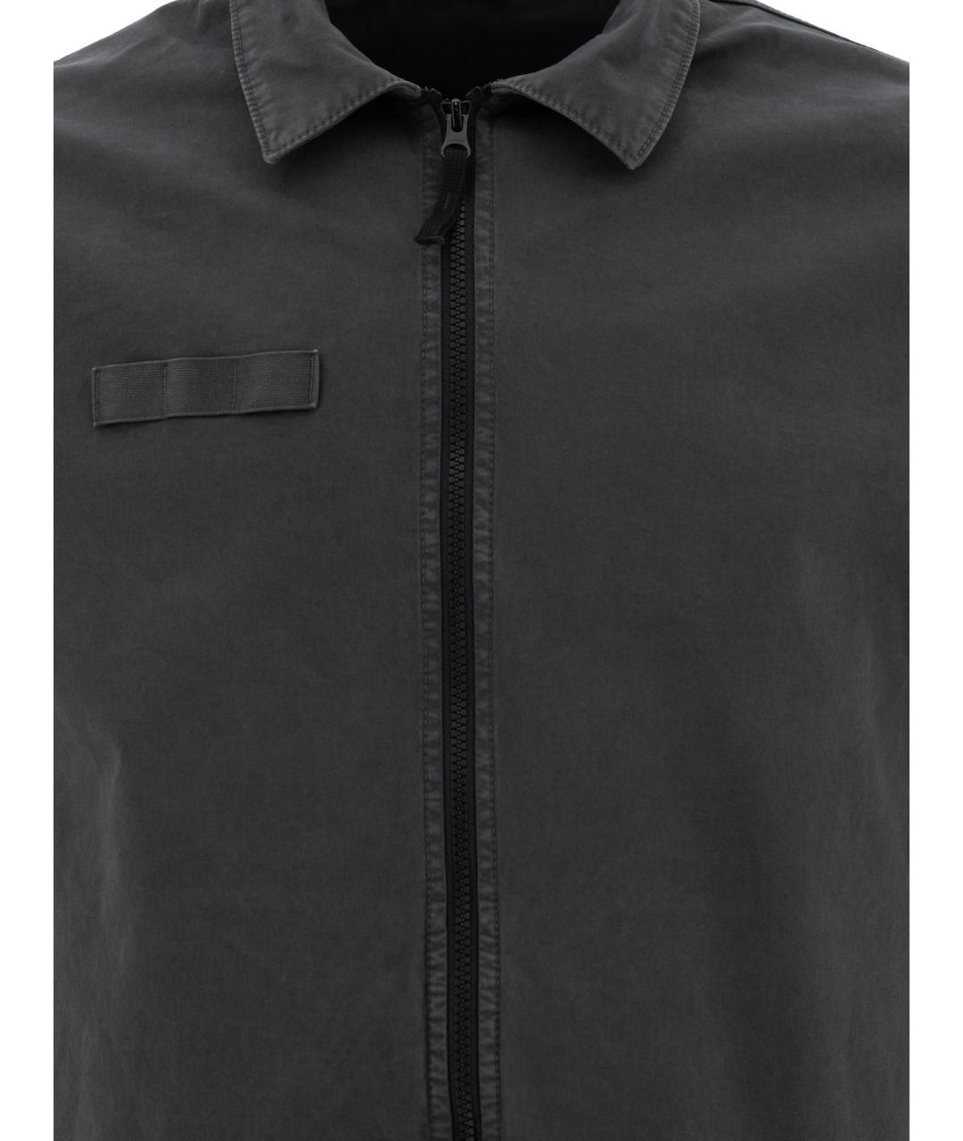 STONE ISLAND Серая хлопковая куртка, фото 3