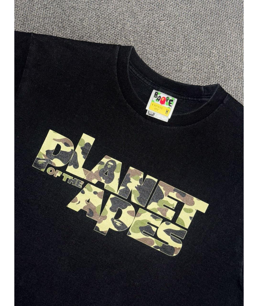 BAPE Черная хлопковая футболка, фото 2