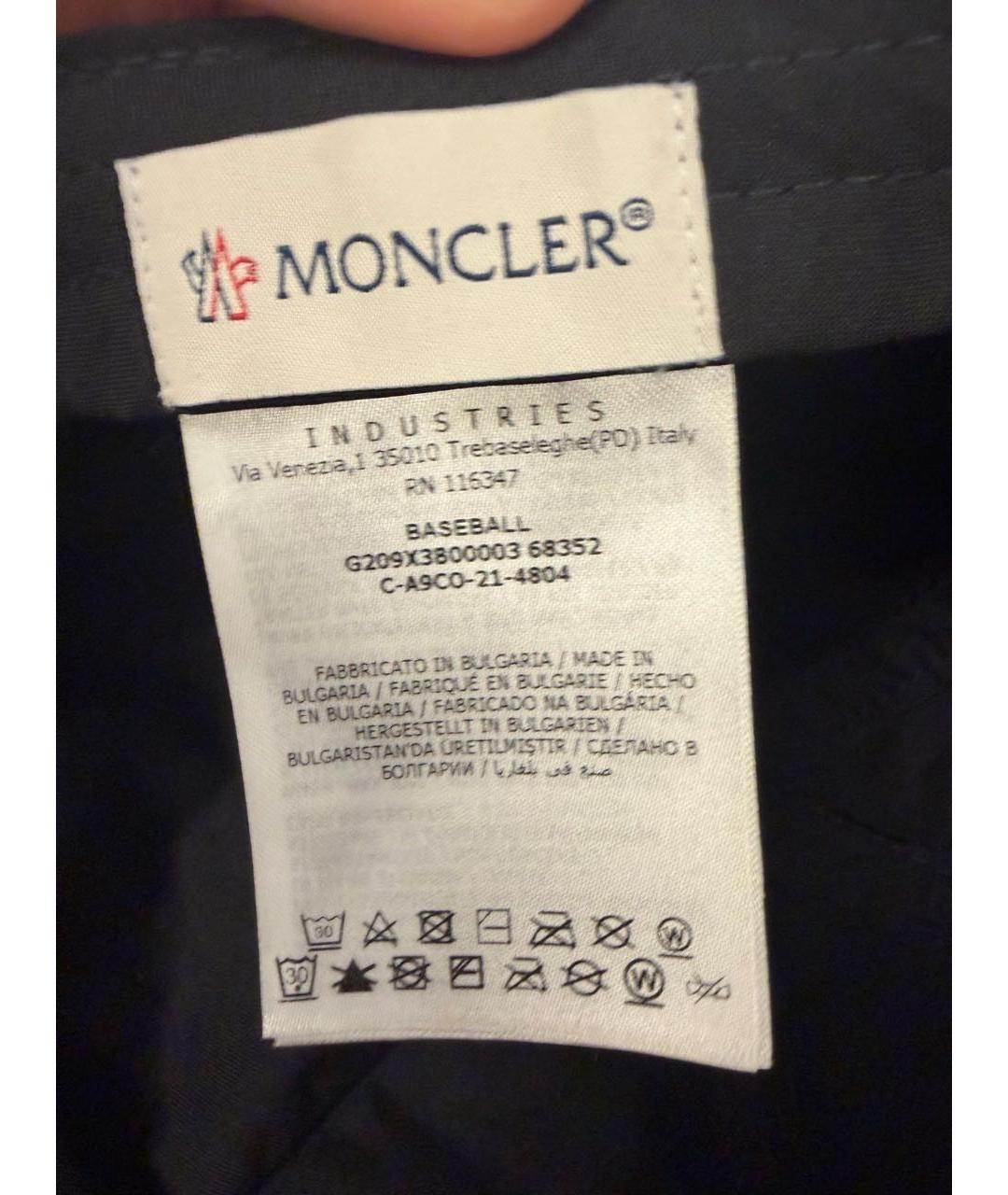 MONCLER Черная кепка/бейсболка, фото 3