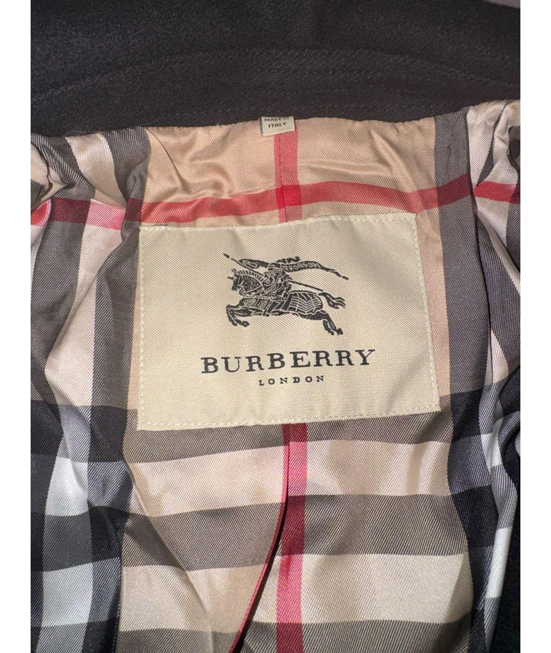 BURBERRY Черное кашемировое пальто, фото 5
