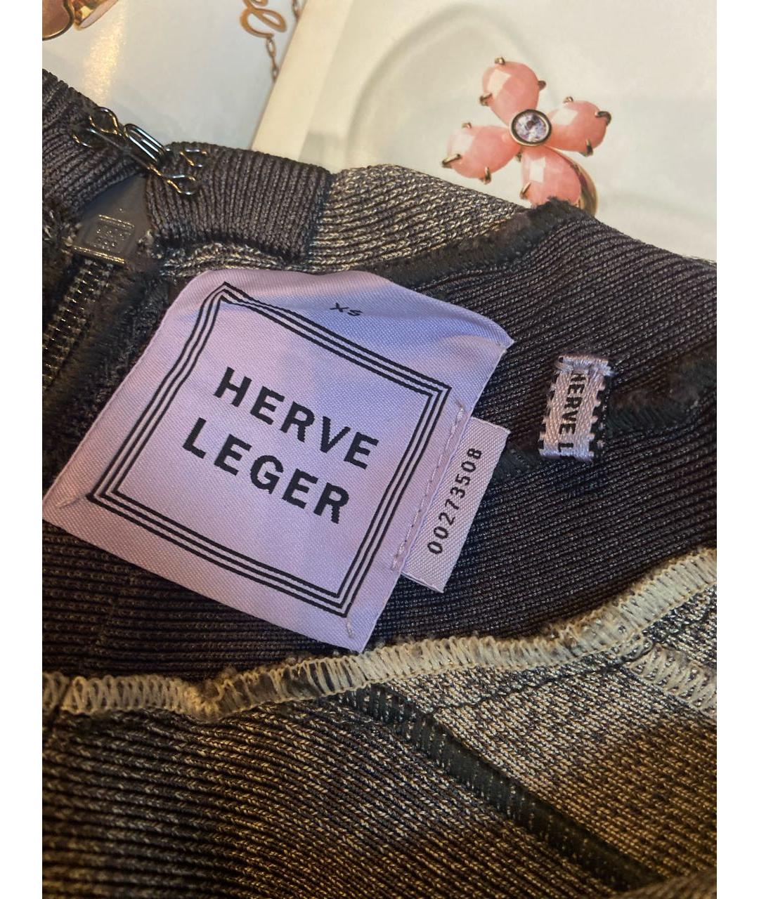 HERVE LEGER Мульти вискозное коктейльное платье, фото 2