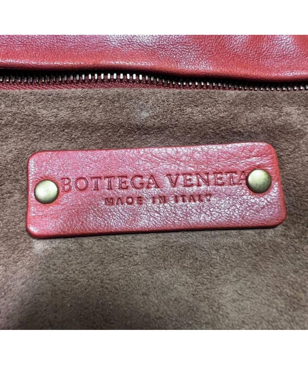 BOTTEGA VENETA Красная кожаная сумка с короткими ручками, фото 7