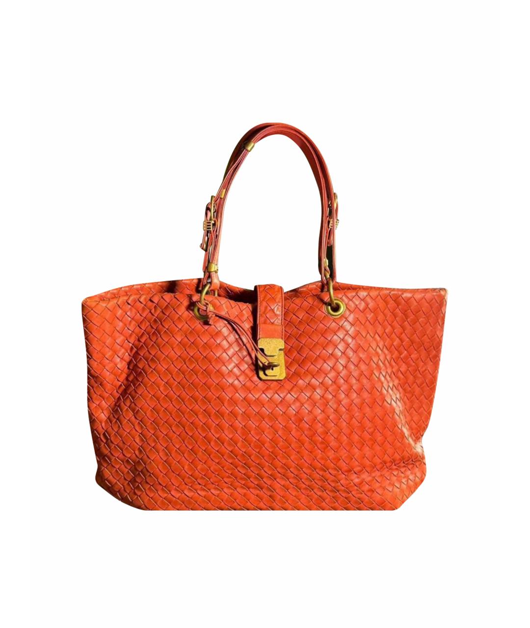 BOTTEGA VENETA Красная кожаная сумка с короткими ручками, фото 1