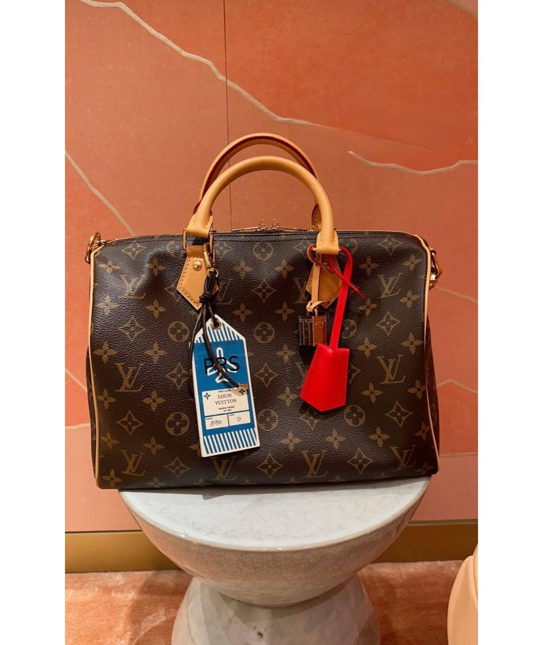 LOUIS VUITTON Коричневая сумка с короткими ручками, фото 7
