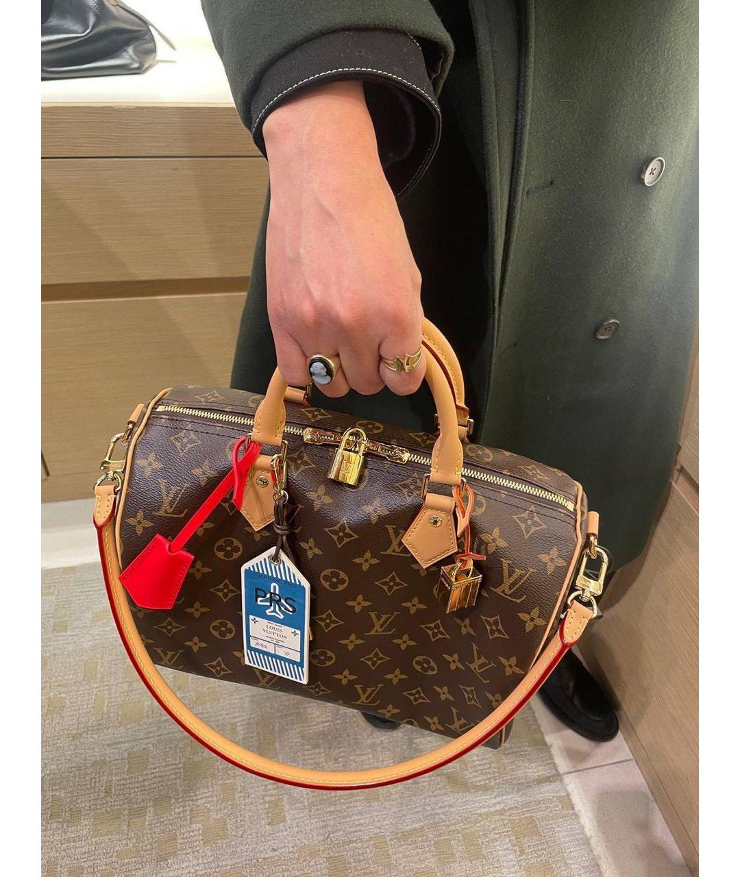 LOUIS VUITTON Коричневая сумка с короткими ручками, фото 5