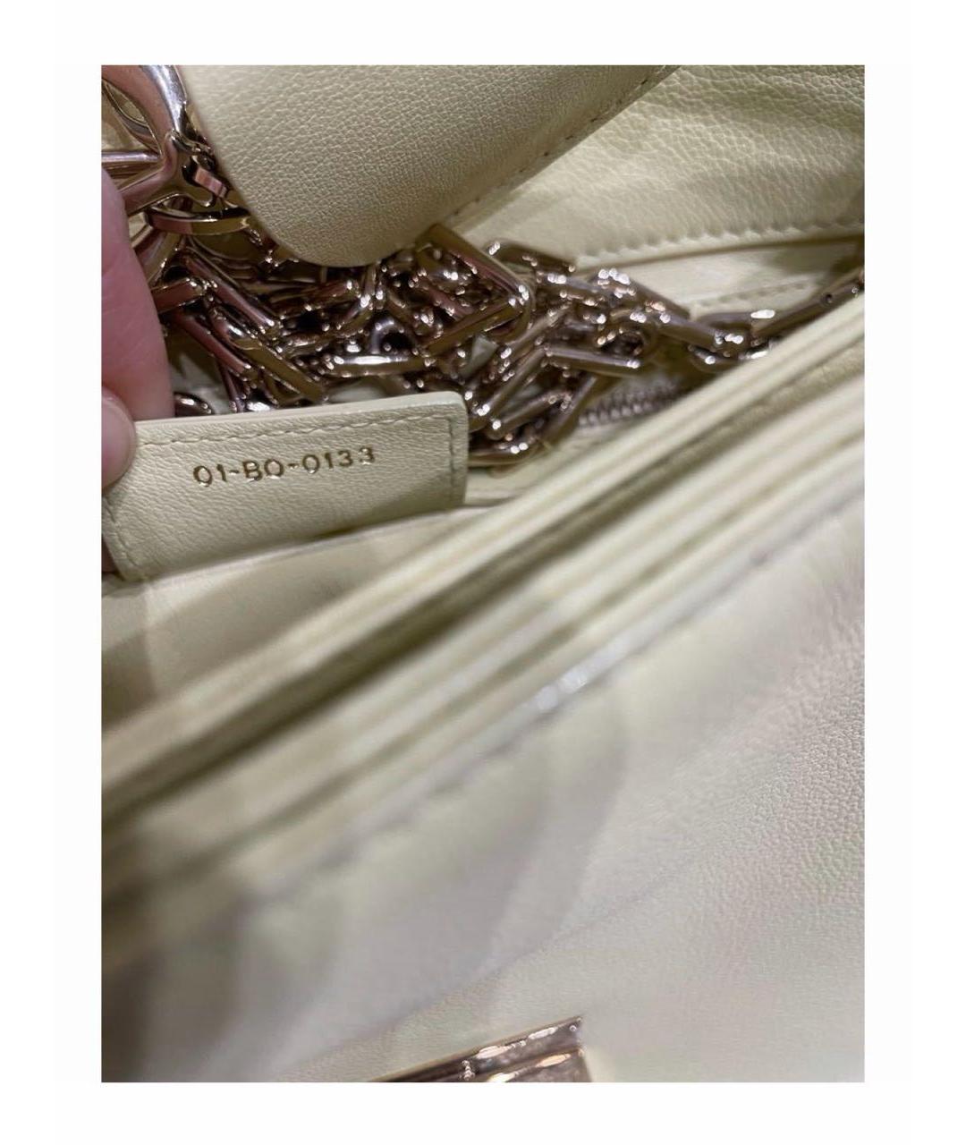 CHRISTIAN DIOR Салатовая кожаная сумка через плечо, фото 4