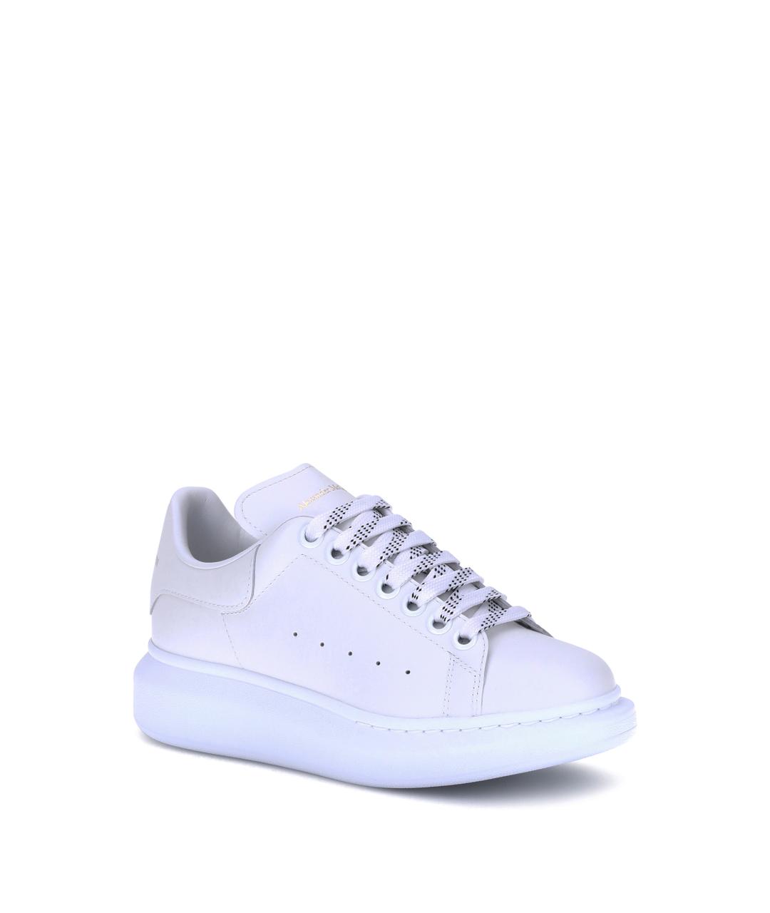 ALEXANDER MCQUEEN Белые кожаные кроссовки, фото 2