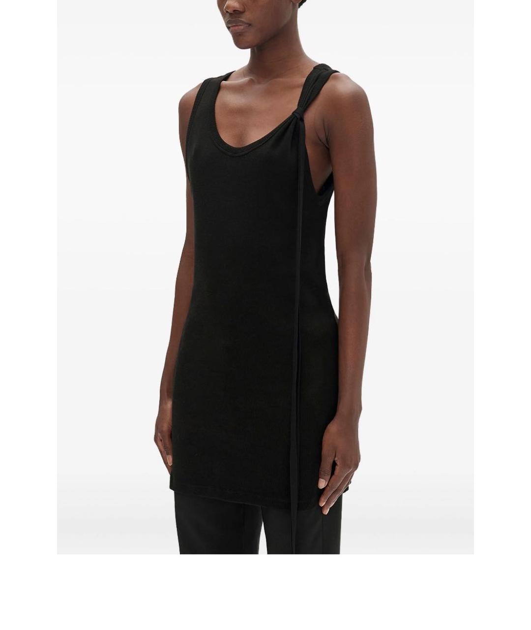 ANN DEMEULEMEESTER Черная хлопковая майка, фото 8
