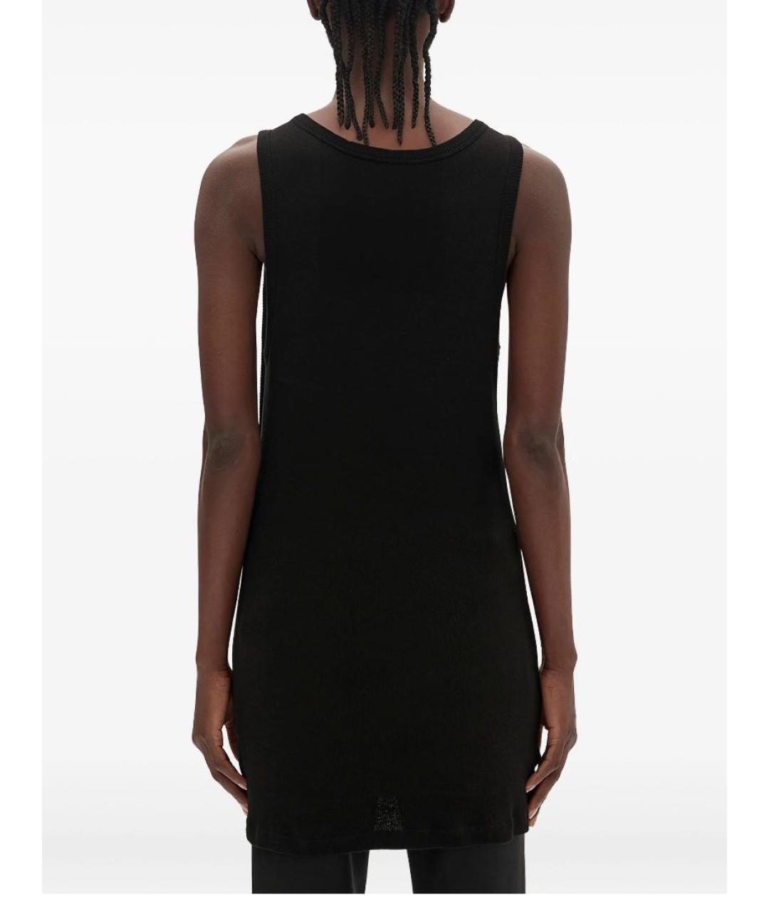 ANN DEMEULEMEESTER Черная хлопковая майка, фото 3