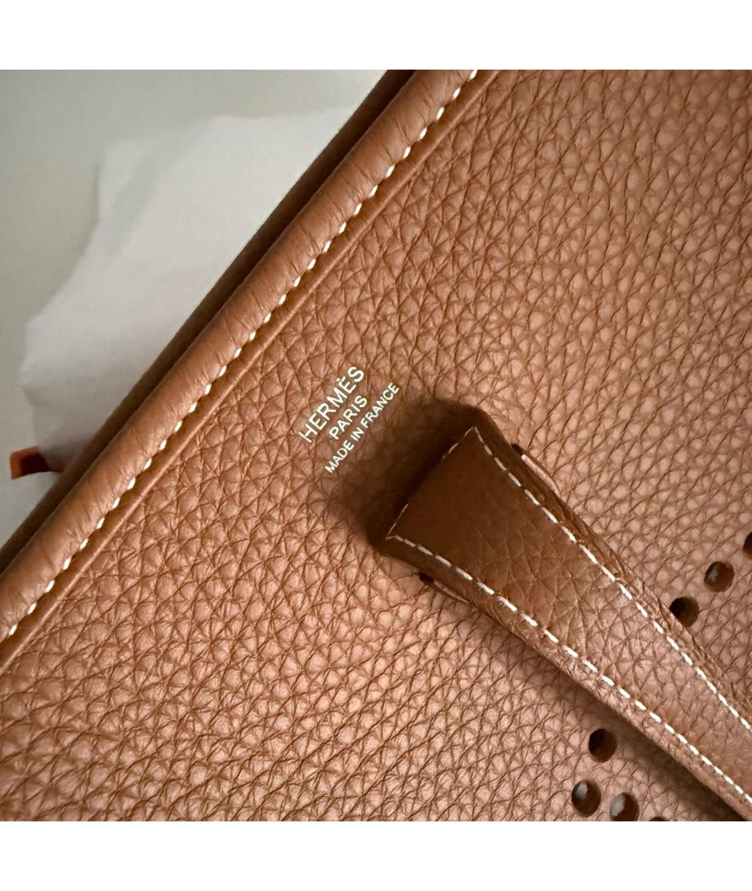 HERMES Коричневая кожаная сумка через плечо, фото 5