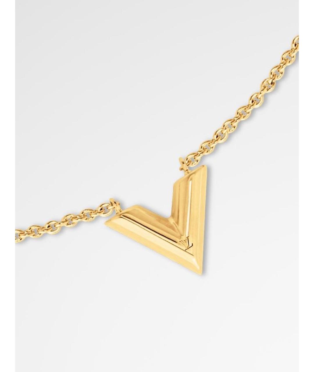 LOUIS VUITTON Золотая латунная цепочка, фото 4
