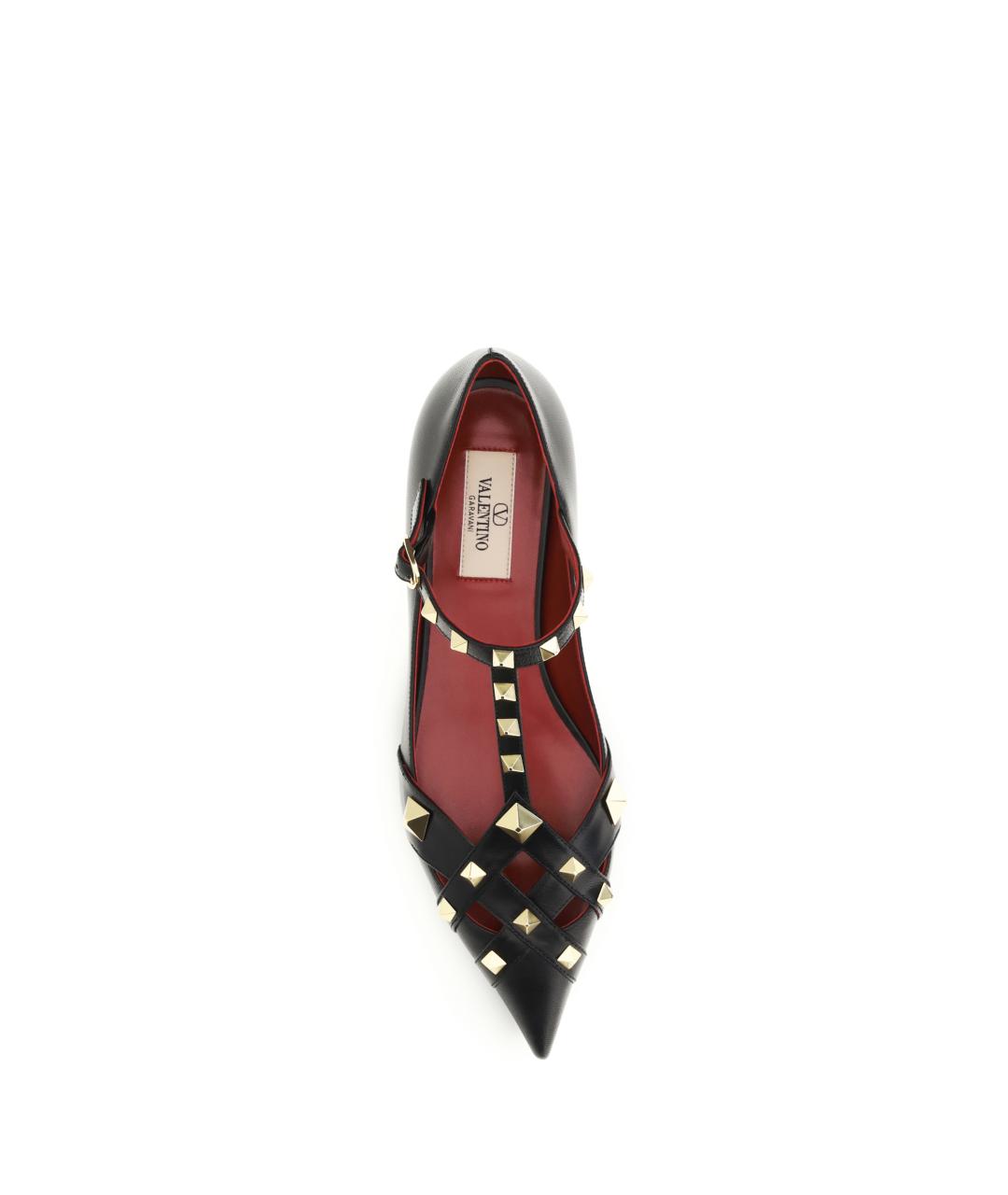 VALENTINO Черные кожаные балетки, фото 4