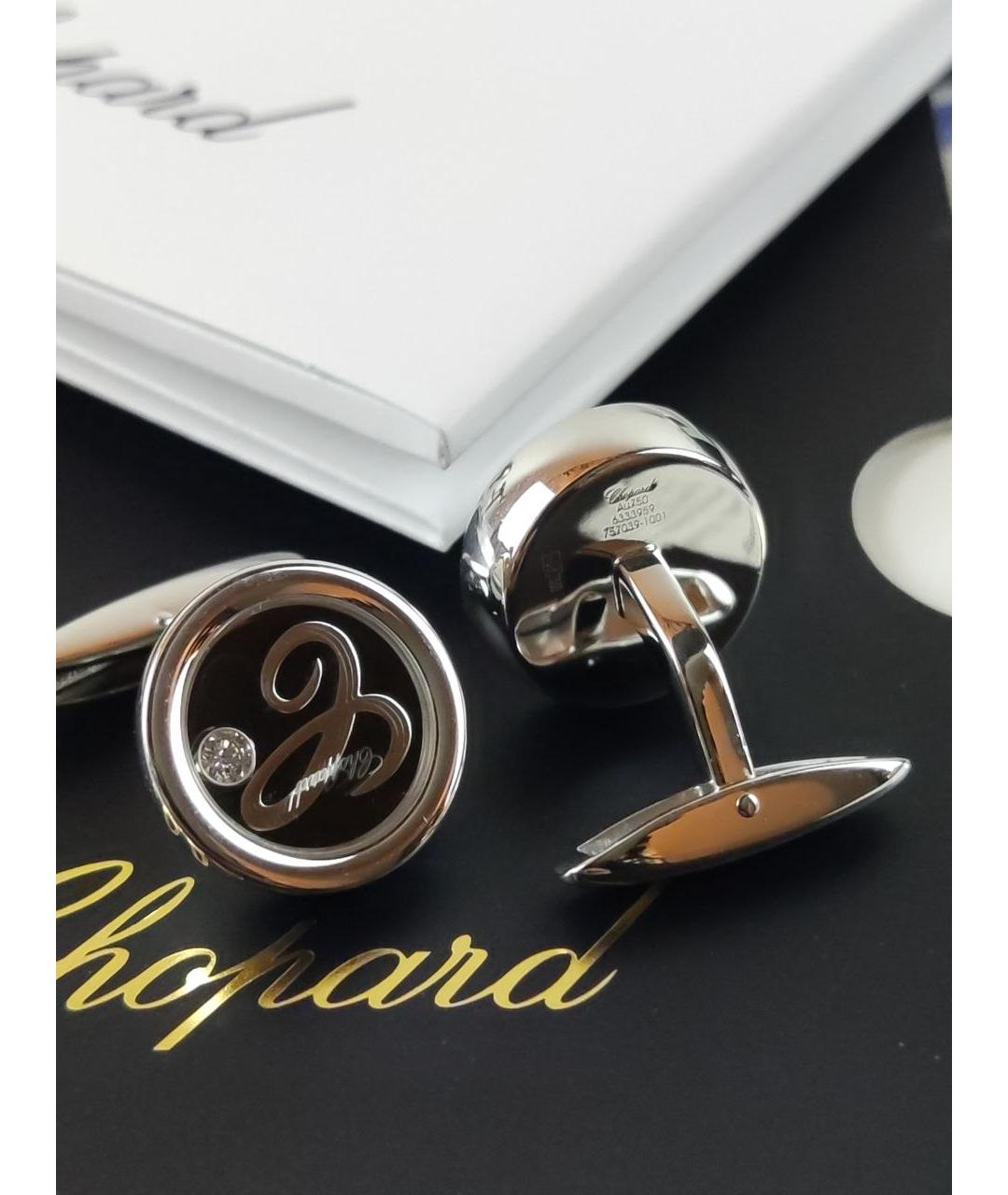 CHOPARD Серебряные запонки из белого золота, фото 4