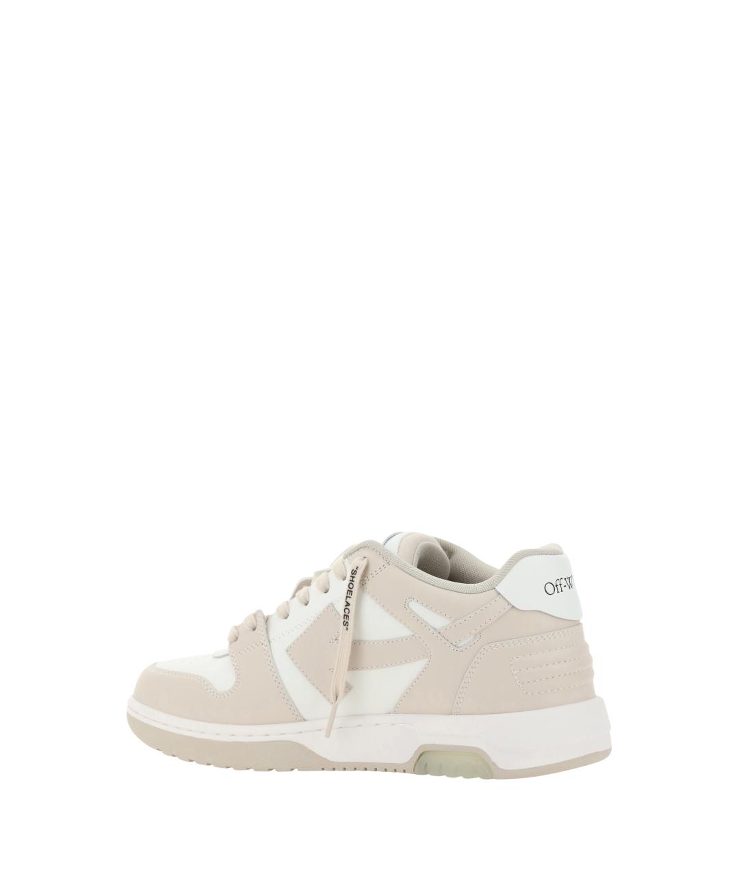 OFF-WHITE Белые текстильные низкие кроссовки / кеды, фото 3