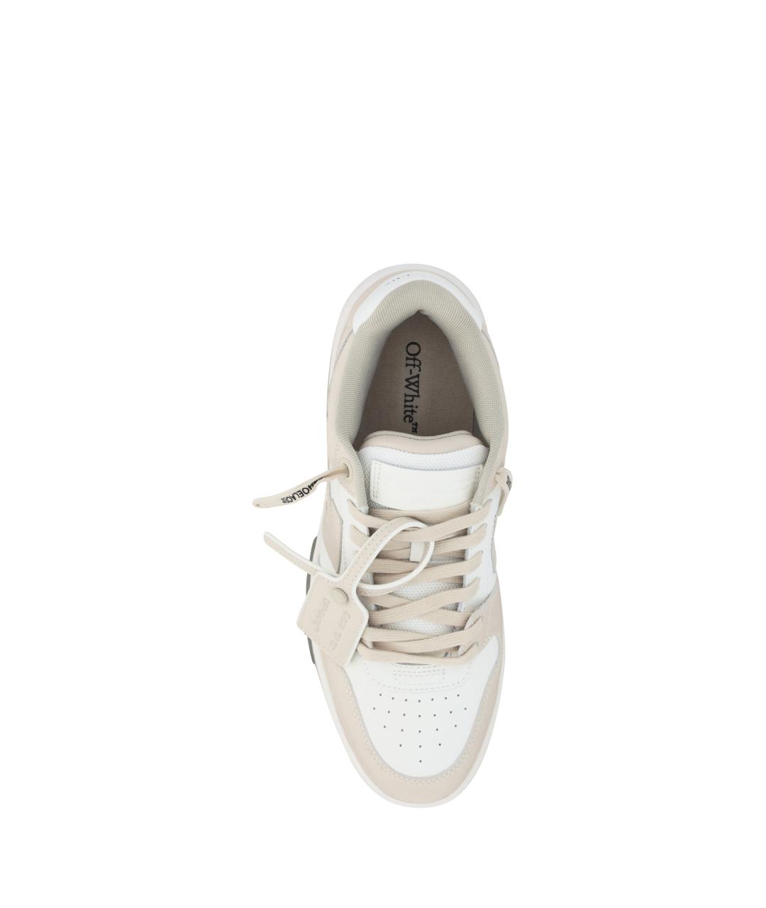 OFF-WHITE Белые текстильные низкие кроссовки / кеды, фото 4