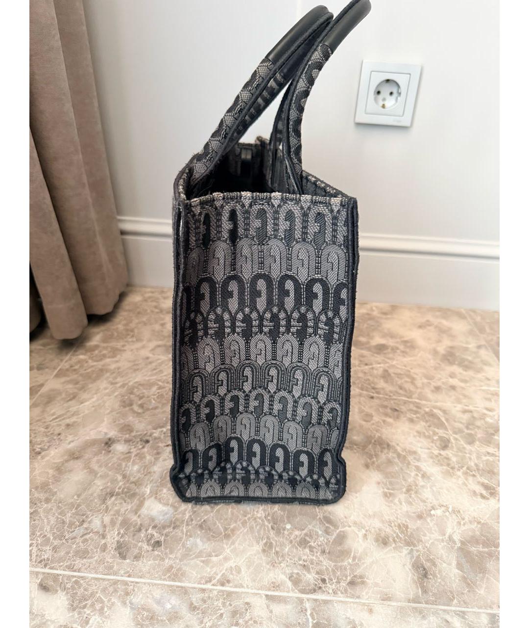 FURLA Черная сумка тоут, фото 2