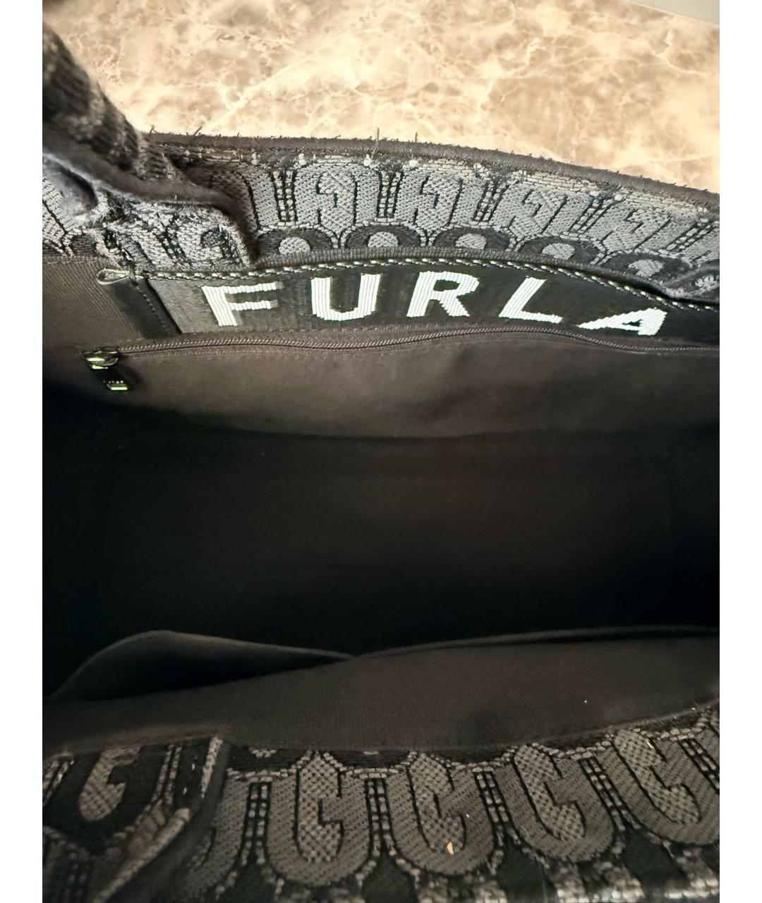 FURLA Черная сумка тоут, фото 4