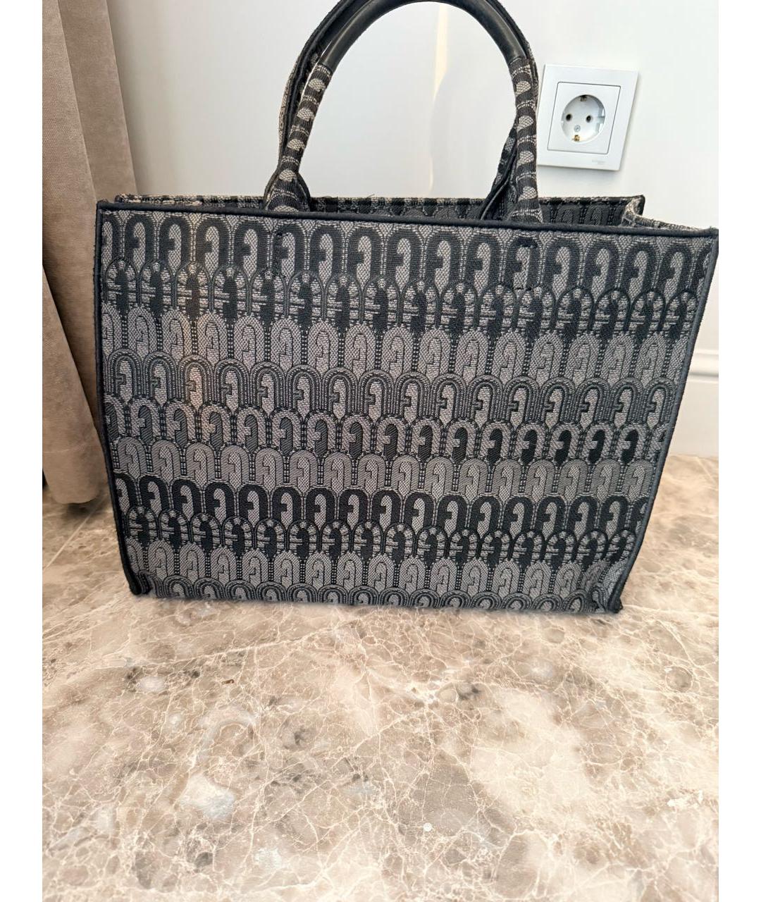 FURLA Черная сумка тоут, фото 3