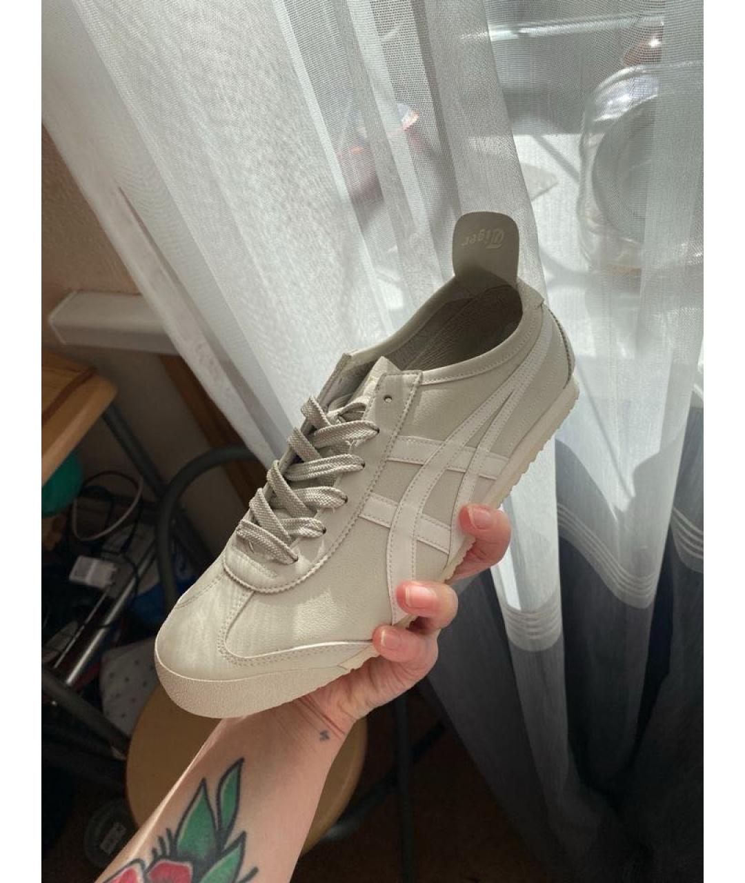 ONITSUKA TIGER Бежевые кроссовки из искусственной кожи, фото 5
