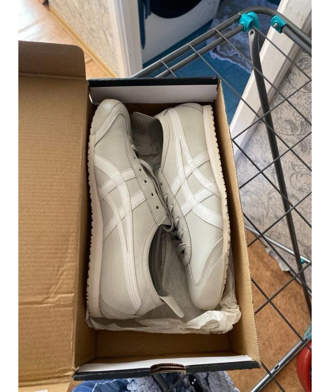 ONITSUKA TIGER Бежевые кроссовки из искусственной кожи, фото 6