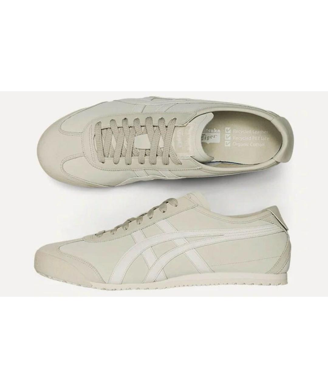 ONITSUKA TIGER Бежевые кроссовки из искусственной кожи, фото 4