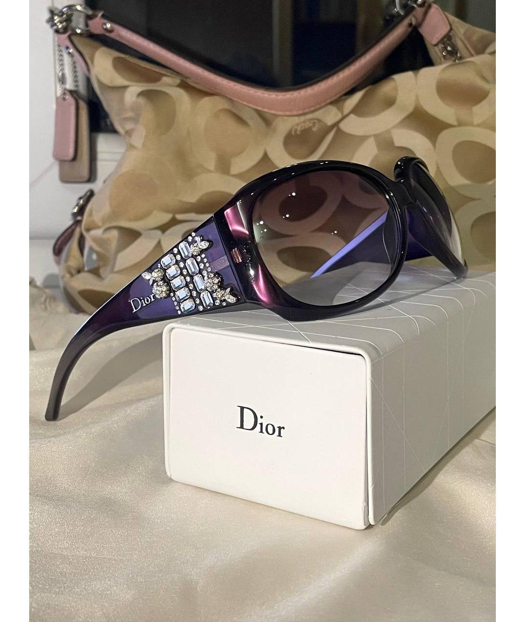 CHRISTIAN DIOR Фиолетовые пластиковые солнцезащитные очки, фото 9