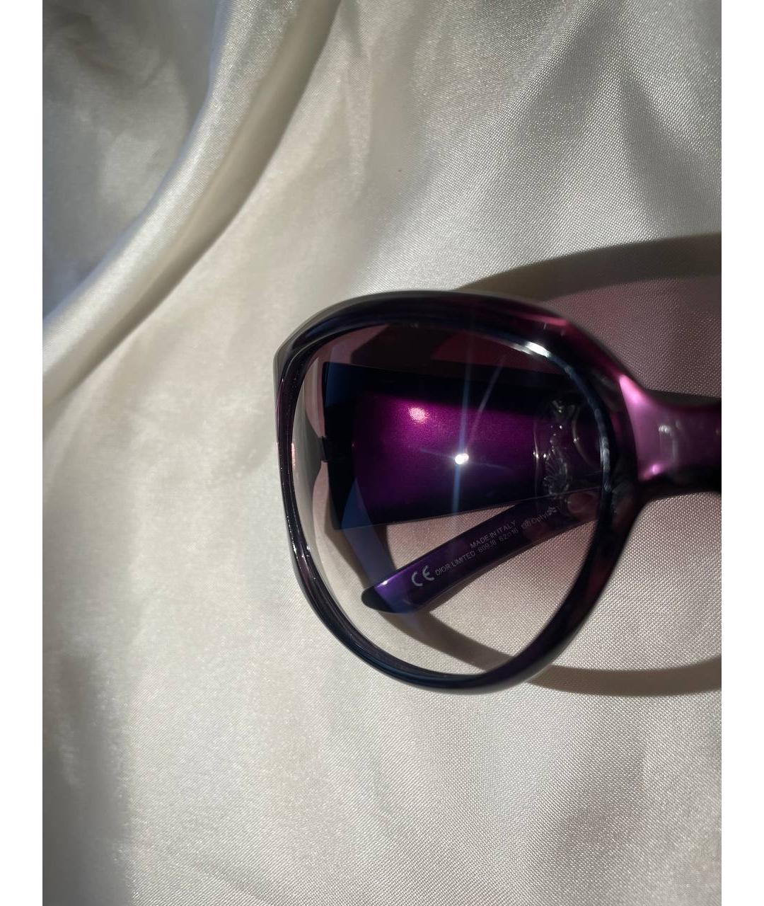 CHRISTIAN DIOR Фиолетовые пластиковые солнцезащитные очки, фото 8