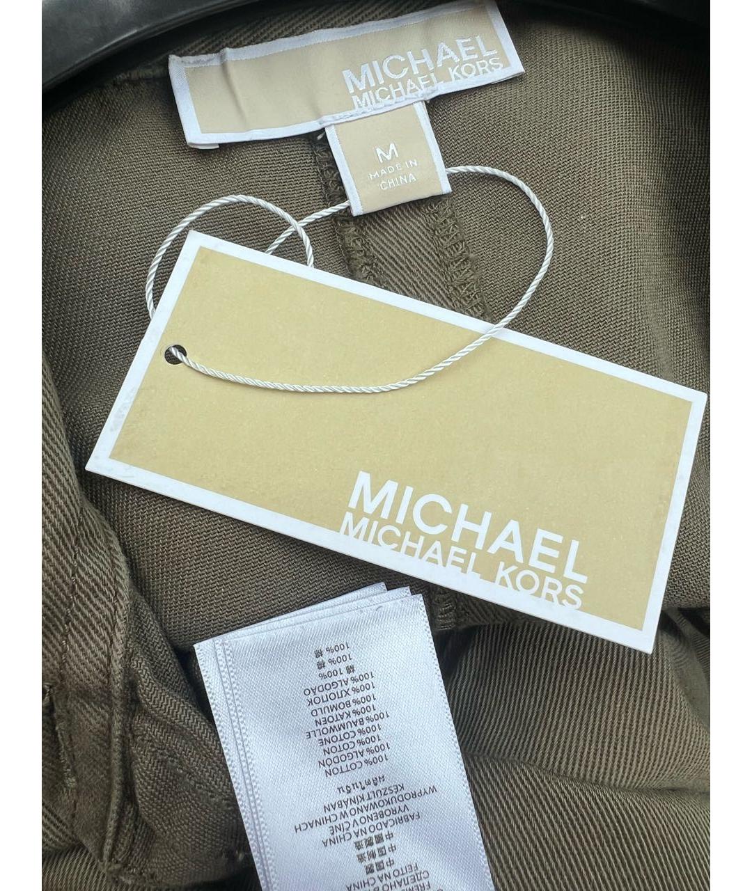 MICHAEL KORS Хаки хлопковый жилет, фото 3