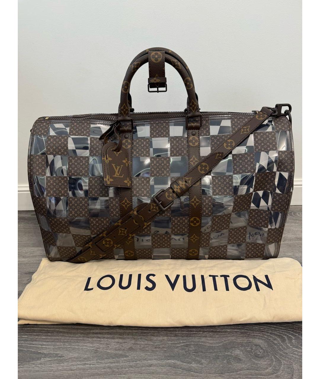 LOUIS VUITTON Коричневая дорожная/спортивная сумка, фото 9