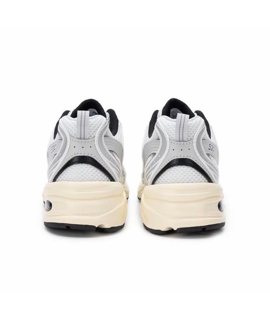 NEW BALANCE Серебряные кожаные кроссовки, фото 4