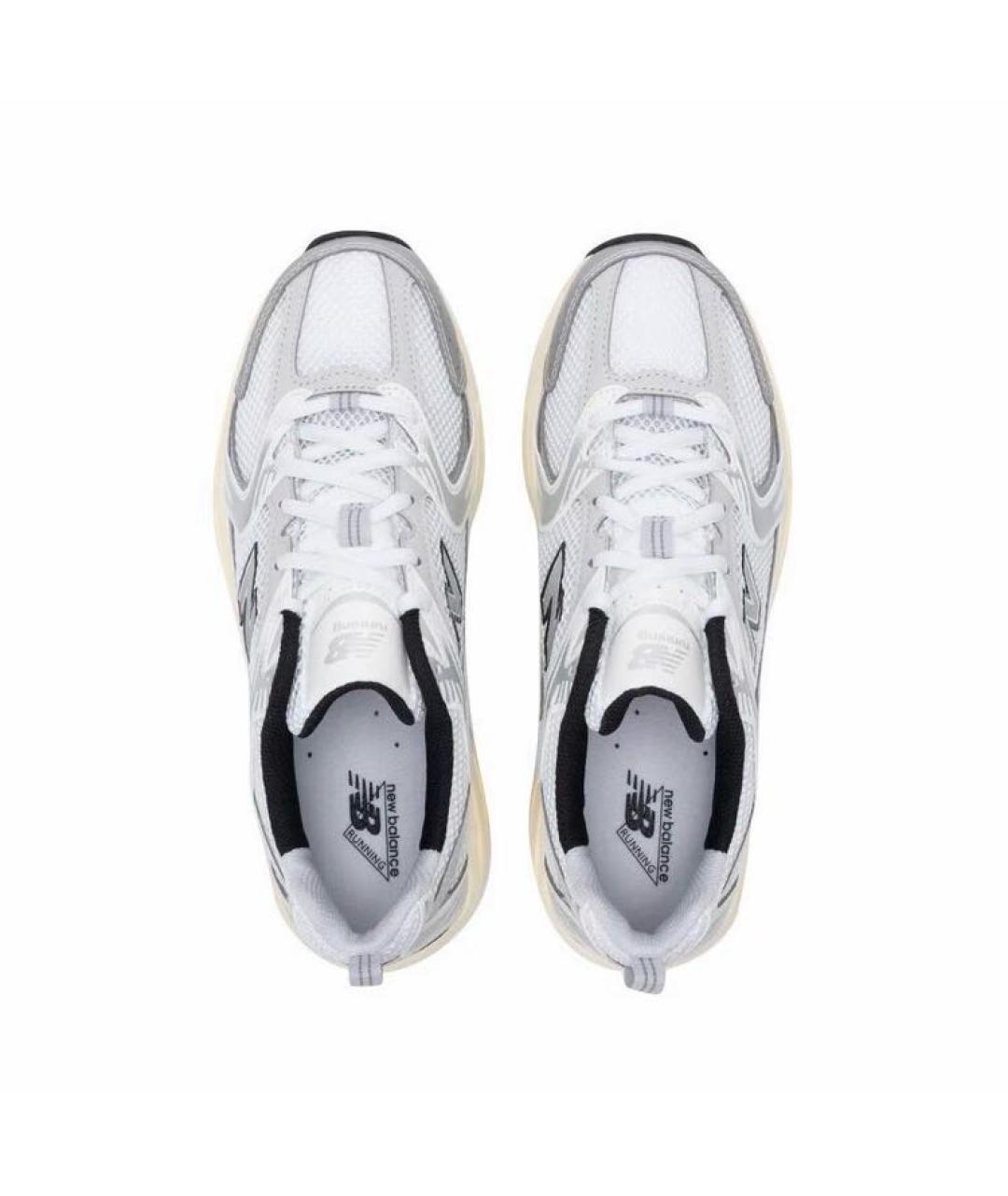 NEW BALANCE Серебряные кожаные кроссовки, фото 3