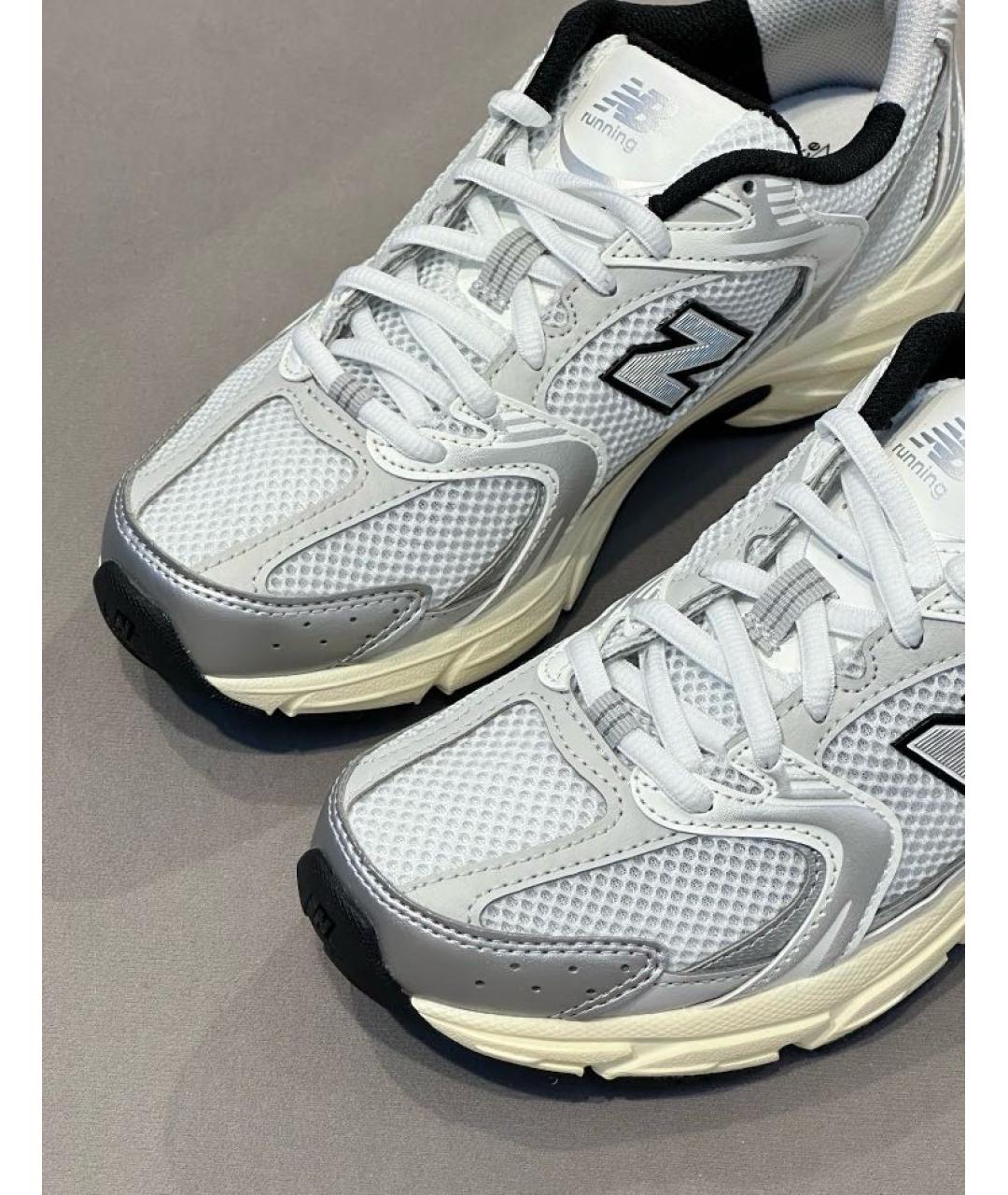 NEW BALANCE Серебряные кожаные кроссовки, фото 7