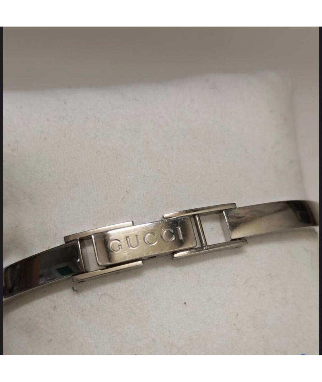 GUCCI Серебряные металлические часы, фото 3