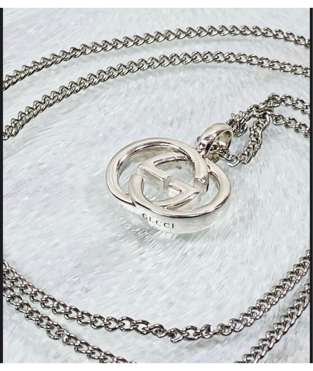GUCCI Серебряное серебряное колье, фото 2