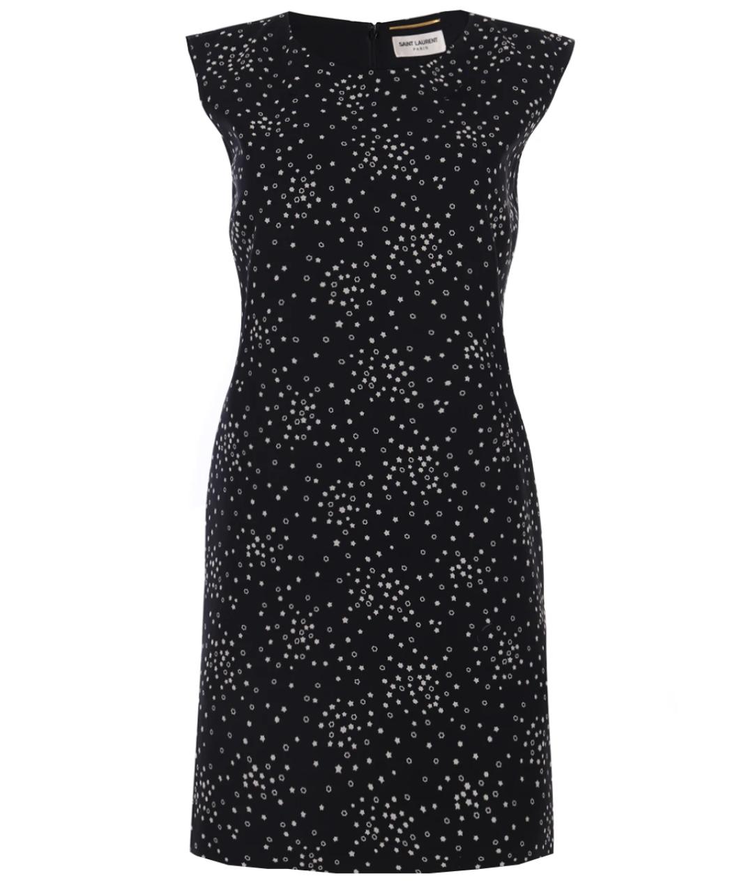 SAINT LAURENT Черное вискозное повседневное платье, фото 1
