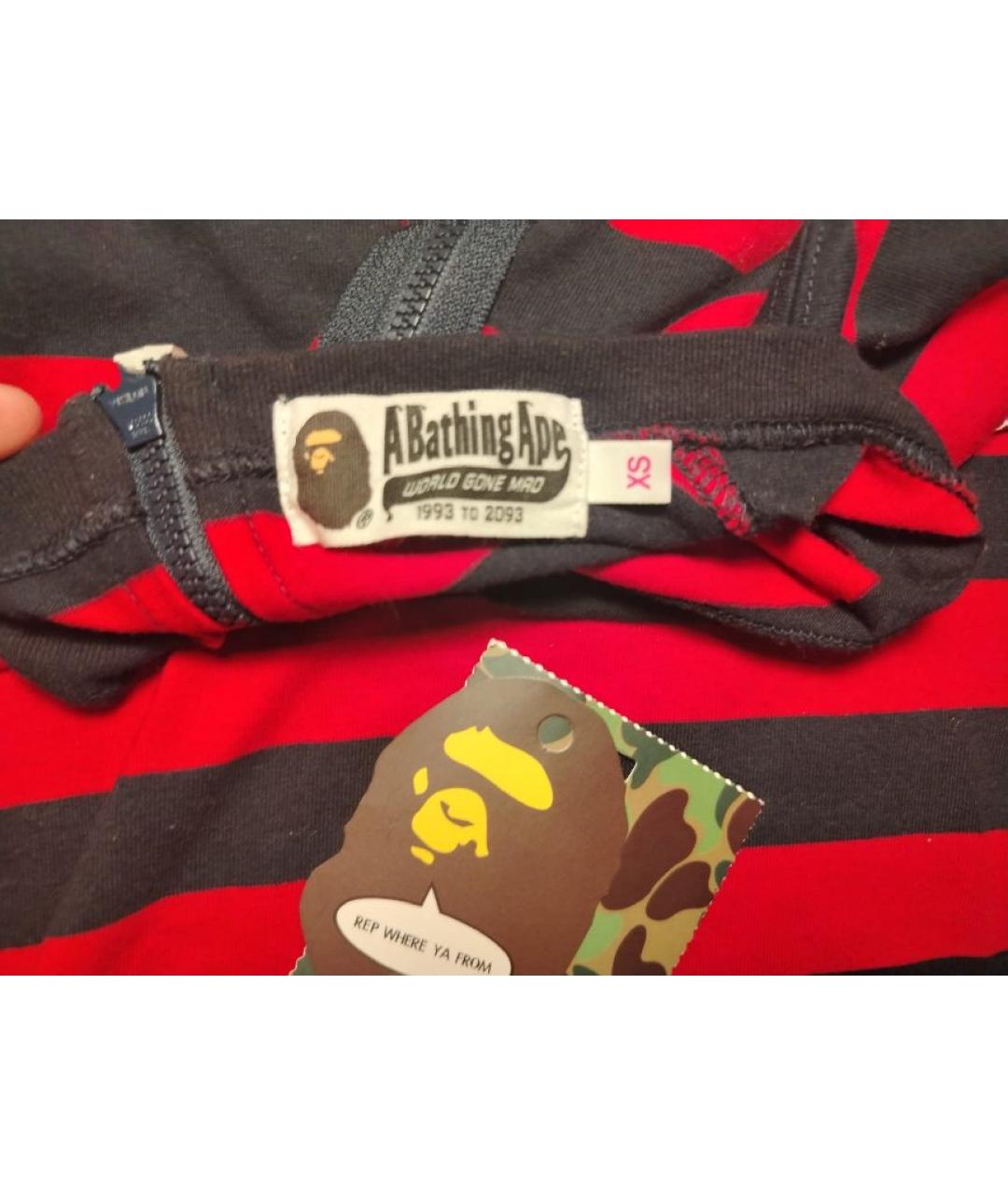 BAPE Красная хлопковая футболка, фото 3